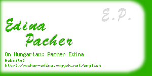 edina pacher business card